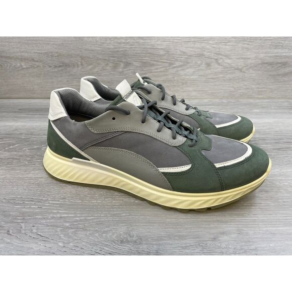 Ecco Men's Sneaker Running Leather US 10 Gray Athletic Comfort Orthotic Shoes - Picture 1 of 9